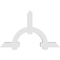 Ekena Millwork Ericson Architectural Grade PVC Gable Bracket, 72"W x 45"H x 6"D x 6"F, 15/12 Pitch GBP072X45X0606ERI00 - alternate 3